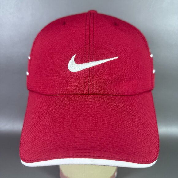 Nike Golf Hat Men's Red Golf Cap Adjustable Strap Las Vegas Embroidery *READ - Picture 1 of 15